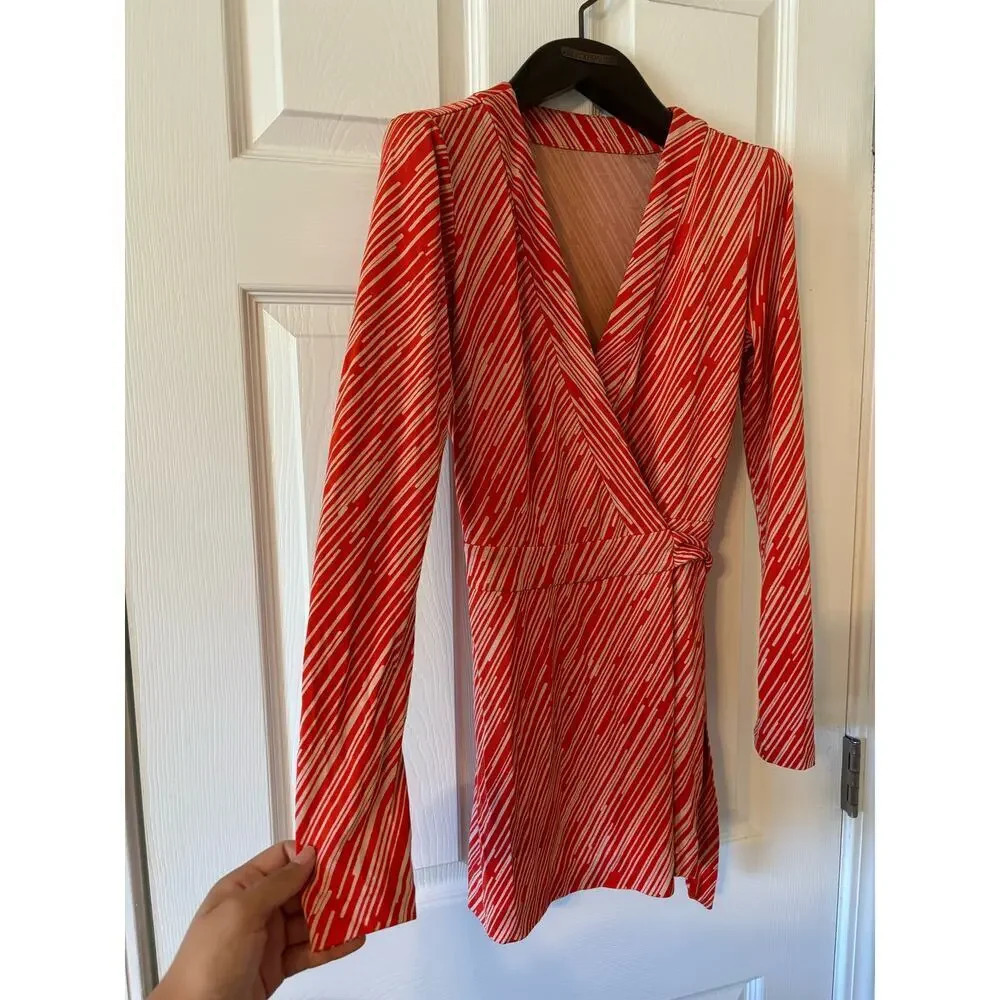 Diane von furstenberg Celeste wrap romper sz P